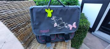 Kickers trolley-boekentas grijs met roze accenten, Enlèvement, Utilisé