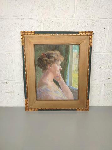 Marguerite Reh (1871-1941) - pastel portret beschikbaar voor biedingen