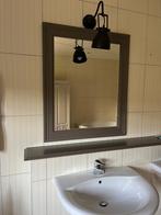 Mooie landelijke badkamerspiegel inclusief lamp, Ophalen, Gebruikt