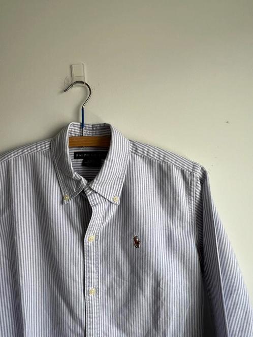 Vintage Ralph Lauren Oxford gesteept hemd - XS, Kleding | Heren, Overhemden, Zo goed als nieuw, Halswijdte 38 (S) of kleiner, Wit