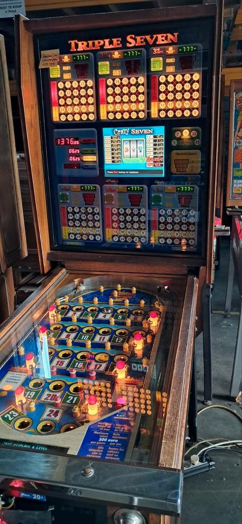 BINGO TRIPLE SEVEN met garantie, Verzamelen, Automaten | Gokkasten en Fruitautomaten, Zo goed als nieuw, Euro, Ophalen
