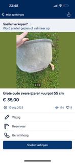 Grande chaudière imperméable et ignifuge, Jardin & Terrasse, Rond, Enlèvement, Utilisé, Métal