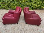 2 Natuzzi Amadeus Cocoon Fauteuils in Zadelleer. Heel mooi!, Enlèvement