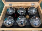 Set jeux de boules (petanques) in houten kist., Sport en Fitness, Ophalen, Zo goed als nieuw