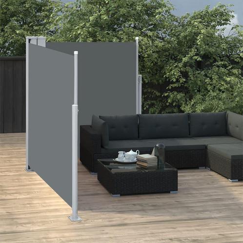 Uittrekbaar scherm dubbel 170x600 cm antraciet, Tuin en Terras, Tuinschermen, Nieuw, 150 tot 200 cm, 200 cm of meer, Ophalen