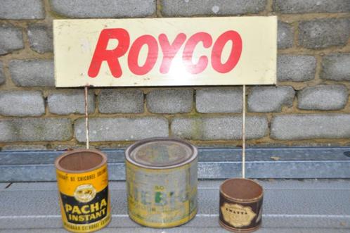 anciennes boites en fer et publicité ROYCO, Collections, Boîte en métal, Utilisé, Autre, Autres marques, Enlèvement