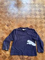 T shirt bleu foncé Puma, enfant, manches longues, S 128cm