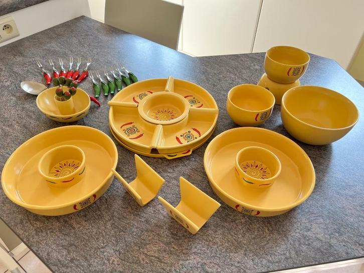 Prachtig 34-delig hapjes servies, Huis en Inrichting, Keuken | Servies, Nieuw, Compleet servies, Overige stijlen, Ophalen