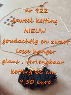 922. Bijou : chaîne, NEUF, frais de port inclus, Bijoux, Sacs & Beauté, Colliers, Noir, Autres matériaux, Envoi, Réglable