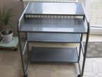 BUREAU pour écolier ; métallique à roulettes, de couleur gri, Huis en Inrichting, Bureaus, Ophalen, Zo goed als nieuw, Bureau