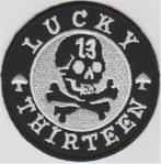 Lucky 13 stoffen opstrijk patch embleem #4, Motoren, Verzenden, Nieuw