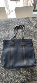 Sac Delvaux vintage en cuir bleu marine, Handtassen en Accessoires, Ophalen of Verzenden, Gebruikt, Blauw, Handtas