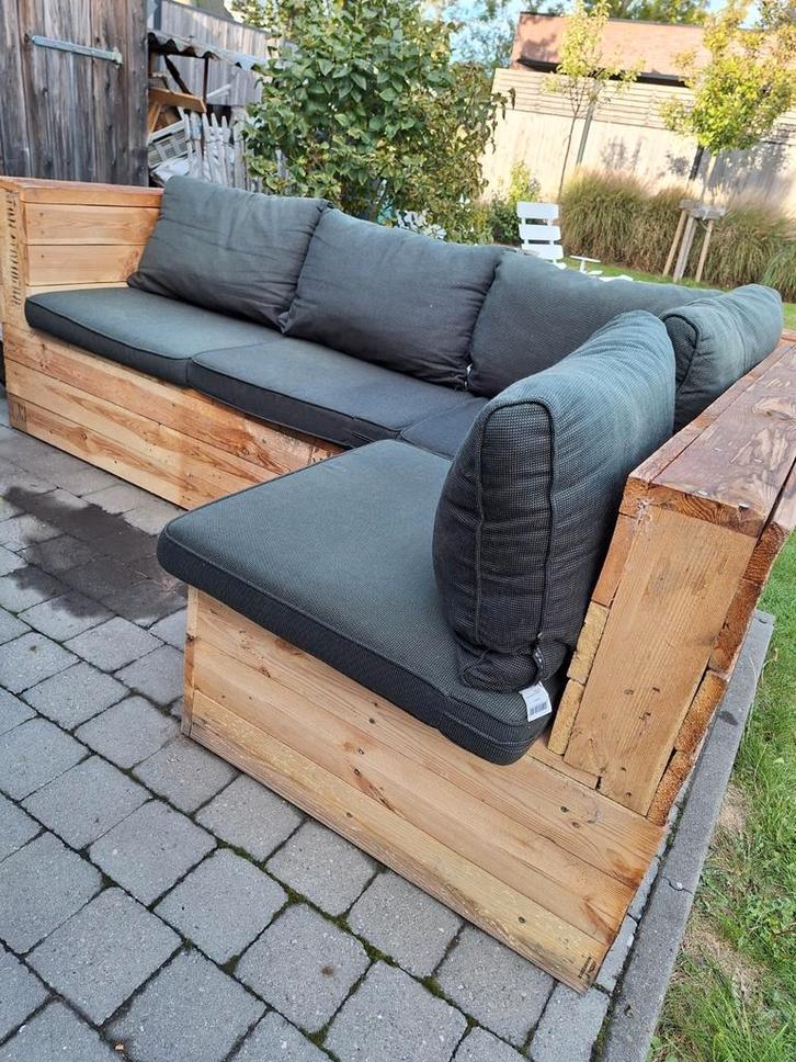 Mooie loungeset in recup hout, Hobby en Vrije tijd, Overige Hobby en Vrije tijd, Ophalen
