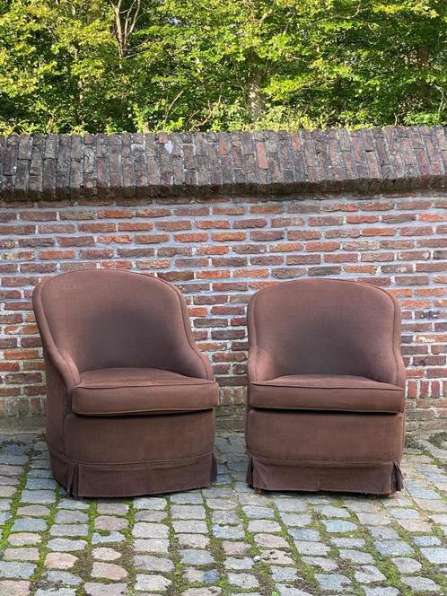 Crapaud/fauteuil (x2), Huis en Inrichting, Zetels | Zetels, Gebruikt, Stof, Ophalen