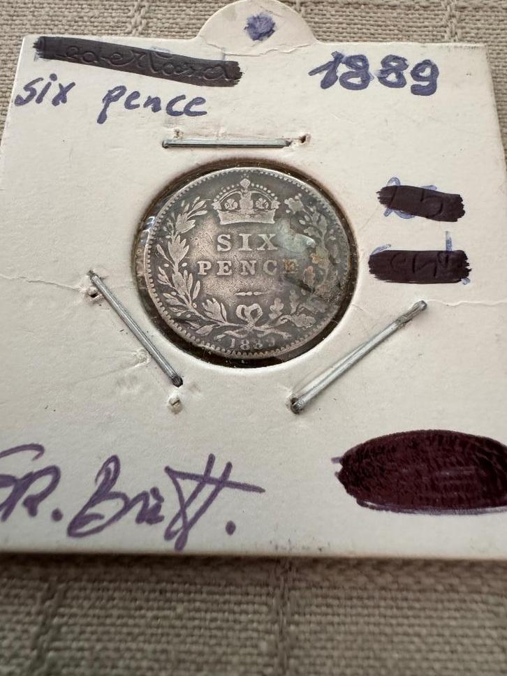 6 Pence 1889 GB Victoria (Zilver) (257), Postzegels en Munten, Munten | Europa | Niet-Euromunten, Losse munt, Ophalen of Verzenden