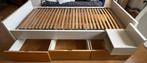 1 persoonsbed met latoflex, laden, nachtkastje, hoofdeinde, Huis en Inrichting, Slaapkamer | Bedden, Ophalen, Gebruikt, 90 cm