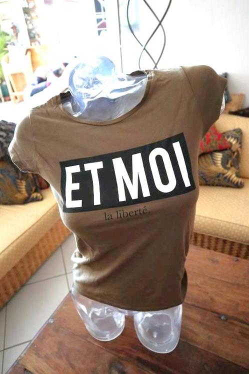 grijs XS T-shirt: uitend: ET MOI, la liberté, Vêtements | Femmes, T-shirts, Comme neuf, Taille 34 (XS) ou plus petite, Gris, Manches courtes
