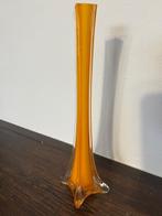 Oranje vintage soliflore vaasje, glas, murano, Ophalen