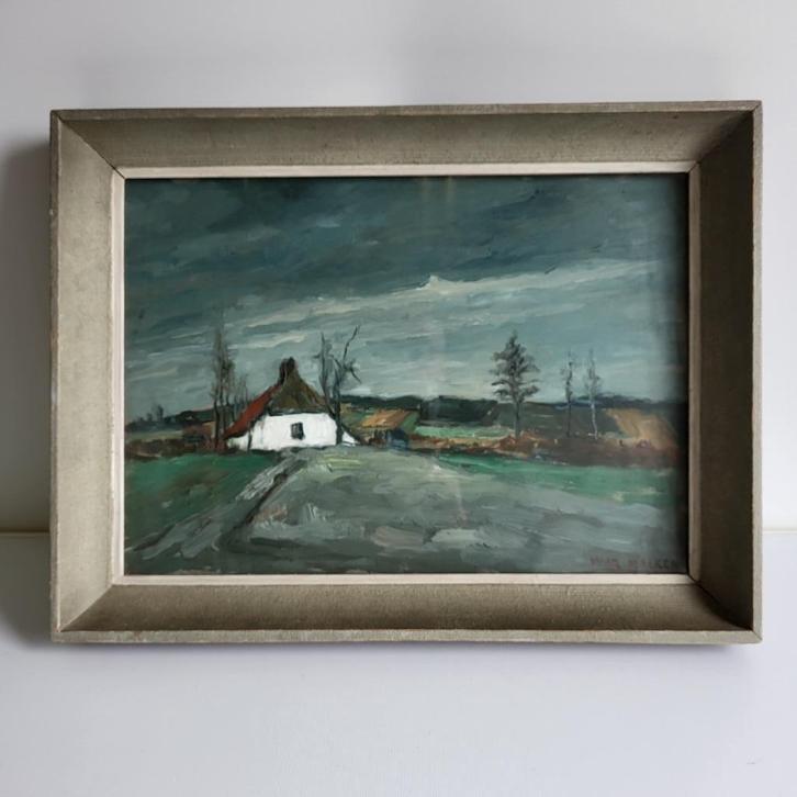 War Macken (Diest,1883-1970)-schilderij landschap met hoeve, Antiek en Kunst, Kunst | Schilderijen | Klassiek, Ophalen