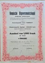 Kempische uitgeversmij - Turnhout - certificaat - 1932, Enlèvement ou Envoi, 1920 à 1950, Certificat d'action