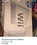 Wii gameconsole en spelletjes, Utilisé, Enlèvement ou Envoi, Avec 2 manettes