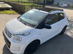 Citroën C1 cabrio 1.0 benzine MET 64.000km EN airco, Stof, Zwart, Cabriolet, C1