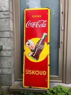 Coca Cola bord emaille, Verzamelen, Ophalen, Gebruikt, Reclamebord