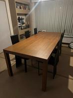 Tafel met 6 stoelen, Huis en Inrichting, Tafels | Eettafels, Ophalen, Gebruikt, 200 cm of meer, 50 tot 100 cm