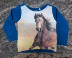 Taille 92 T-shirt bleu foncé manches longues cheval, Comme neuf, Stones and Bones, Garçon ou Fille, Chemise ou À manches longues