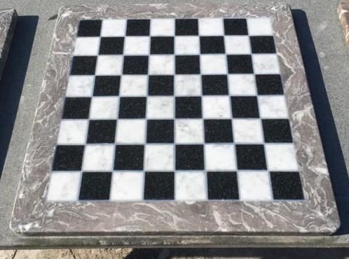 Schaakbord in natuursteen, Hobby en Vrije tijd, Gezelschapsspellen | Bordspellen, Nieuw, Ophalen