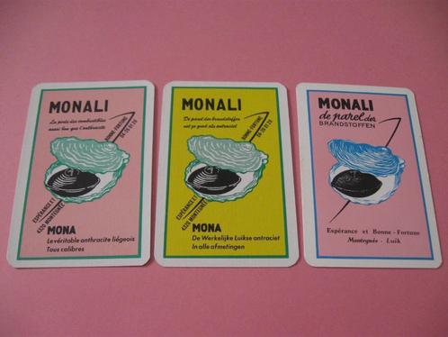 3 oude losse speelkaarten  Monali antraciet (131), Collections, Cartes à jouer, Jokers & Jeux des sept familles, Comme neuf, Carte(s) à jouer