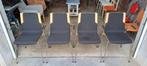 4 chaises Sedus en métal, bois,tissu noir., Ophalen, Zo goed als nieuw, Zwart, Metaal