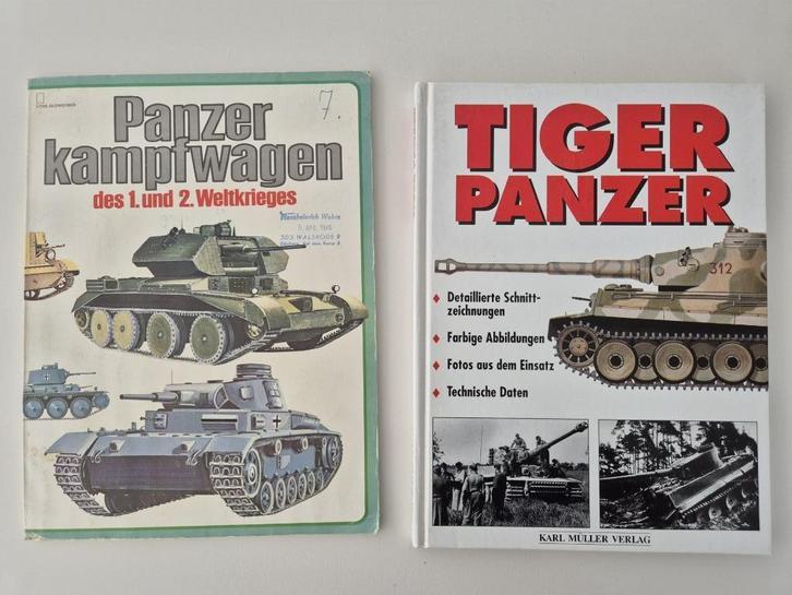 2 grote boeken over tanks waarvan 1 specifiek over Tiger, Verzamelen, Militaria | Tweede Wereldoorlog, Landmacht, Boek of Tijdschrift