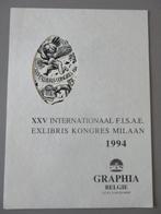 XXVe Congrès Ex Libris Milan 1994 F.J Van Damme nu, Antiquités & Art, Enlèvement ou Envoi