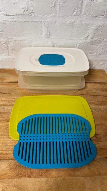 Tupperware stapelschalen + snijplank set, Enlèvement ou Envoi
