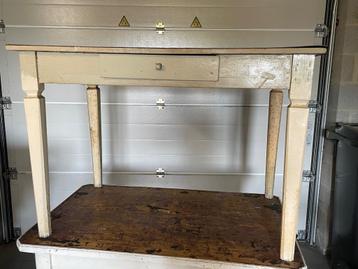 Ancienne table ferme cuisine bureau en bois beschikbaar voor biedingen