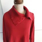 trendy mooie  rode pull met kraag mt 44 46 zie afmetingen, Ophalen of Verzenden, Zo goed als nieuw