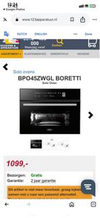 Boretti Solo Oven BPO45ZWGL, Elektronische apparatuur, Ophalen, Gebruikt