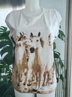 Débardeur Ms mode 44/46 imprimé cheval, Kleding | Dames, Topjes, Ophalen of Verzenden, Zo goed als nieuw, Beige