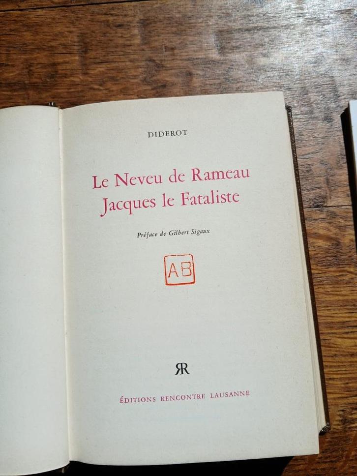 Diderot - Le neveu de Rameau & Jacques le Fataliste, Boeken, Overige Boeken, Zo goed als nieuw, Ophalen of Verzenden