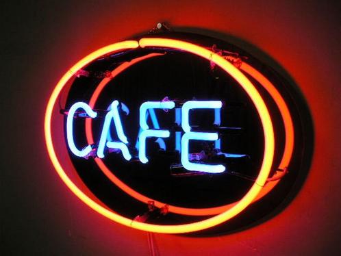 Café Neon, Verzamelen, Merken en Reclamevoorwerpen, Nieuw, Lichtbak of (neon) lamp, Ophalen
