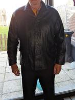 Lederen zwarte jas zeer goede staat, Ophalen, Zo goed als nieuw