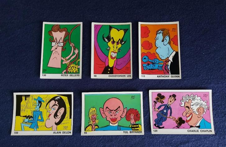 6 Panini stickers ' VIP OK 1973 - Ch. Chaplin/P. Sellers ', Hobby en Vrije tijd, Stickers en Plaatjes, Nieuw, Meerdere stickers