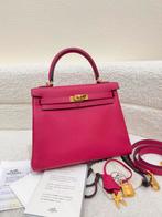 Hermès Kelly 25 framboise 2022, Handtassen en Accessoires, Tassen | Damestassen, Ophalen, Zo goed als nieuw