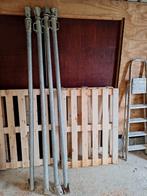 4 Etançons de 2,20 à 4.15m en galva, Doe-het-zelf en Bouw, Steigers, Ophalen, Gebruikt, Overige typen, 2 tot 5 meter
