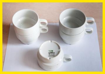 5 Witte Koffietassen beschikbaar voor biedingen