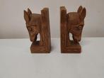 Prachtige houten handgesneden boekensteunen, Antiek en Kunst, Ophalen