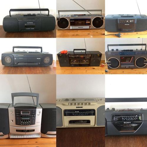 Beaucoup de ghetto blaster boombox ghetto blaster radio cass, TV, Hi-fi & Vidéo, Radios, Utilisé, Radio, Enlèvement ou Envoi