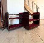 Vintage mobiele boekenkast, Antiek en Kunst, Ophalen