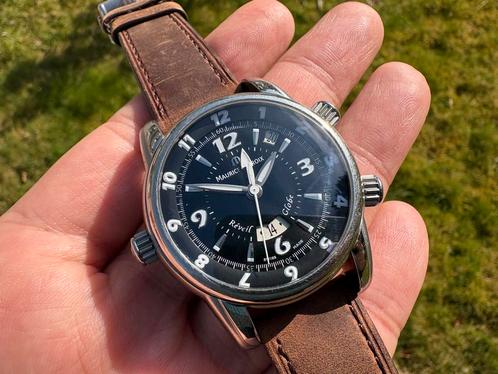 Maurice Lacroix Globe wekker/Alarm GMT Ref: MP6388, Handtassen en Accessoires, Horloges | Heren, Gebruikt, Polshorloge, Overige merken